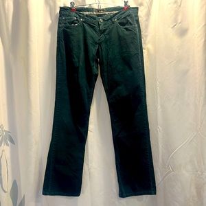 Prana Fine Wale Green Corduroy Pants